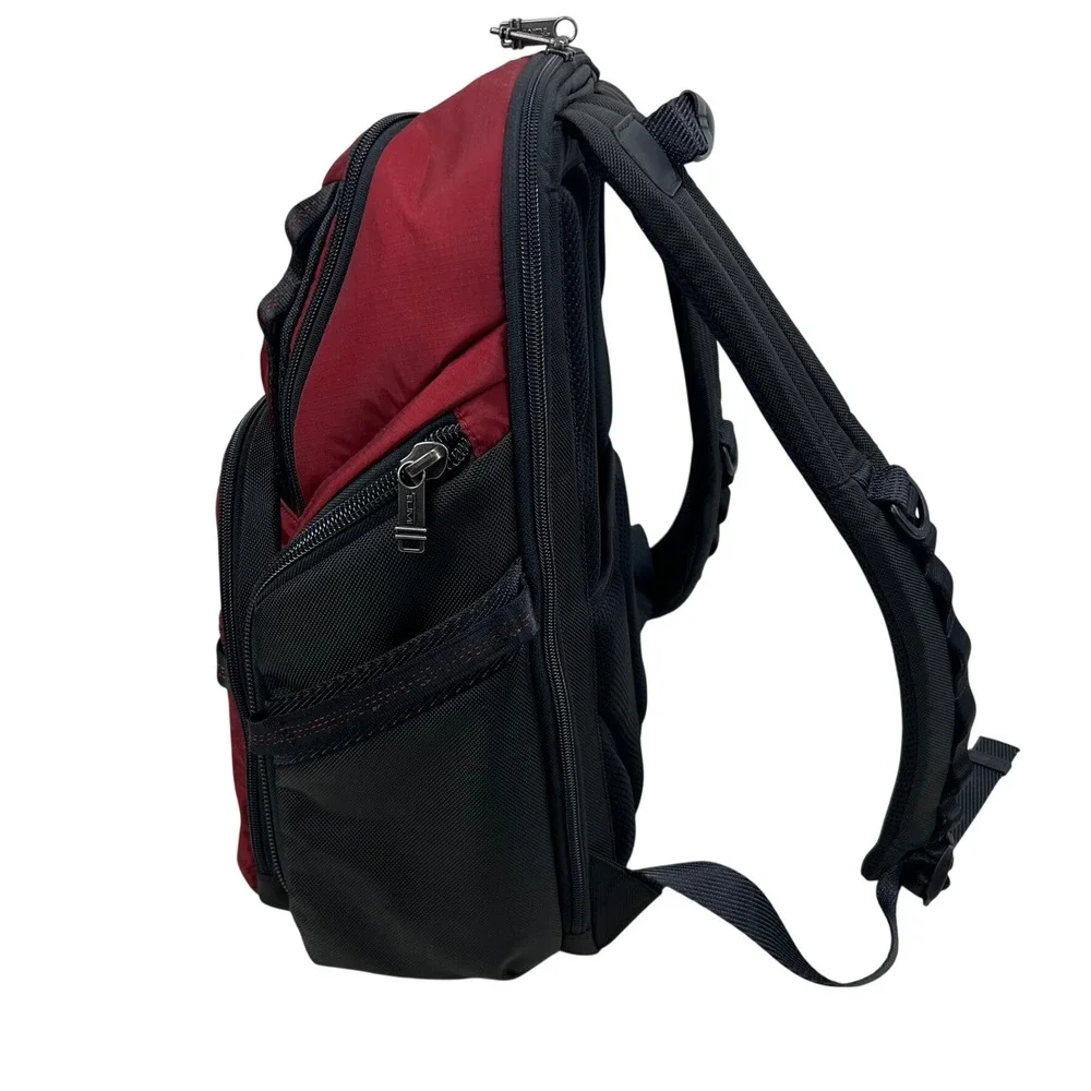 Tumi Alpha Bravo Search Backpack Red Black Ballistic Nylon CLEAN ,232789D 146707